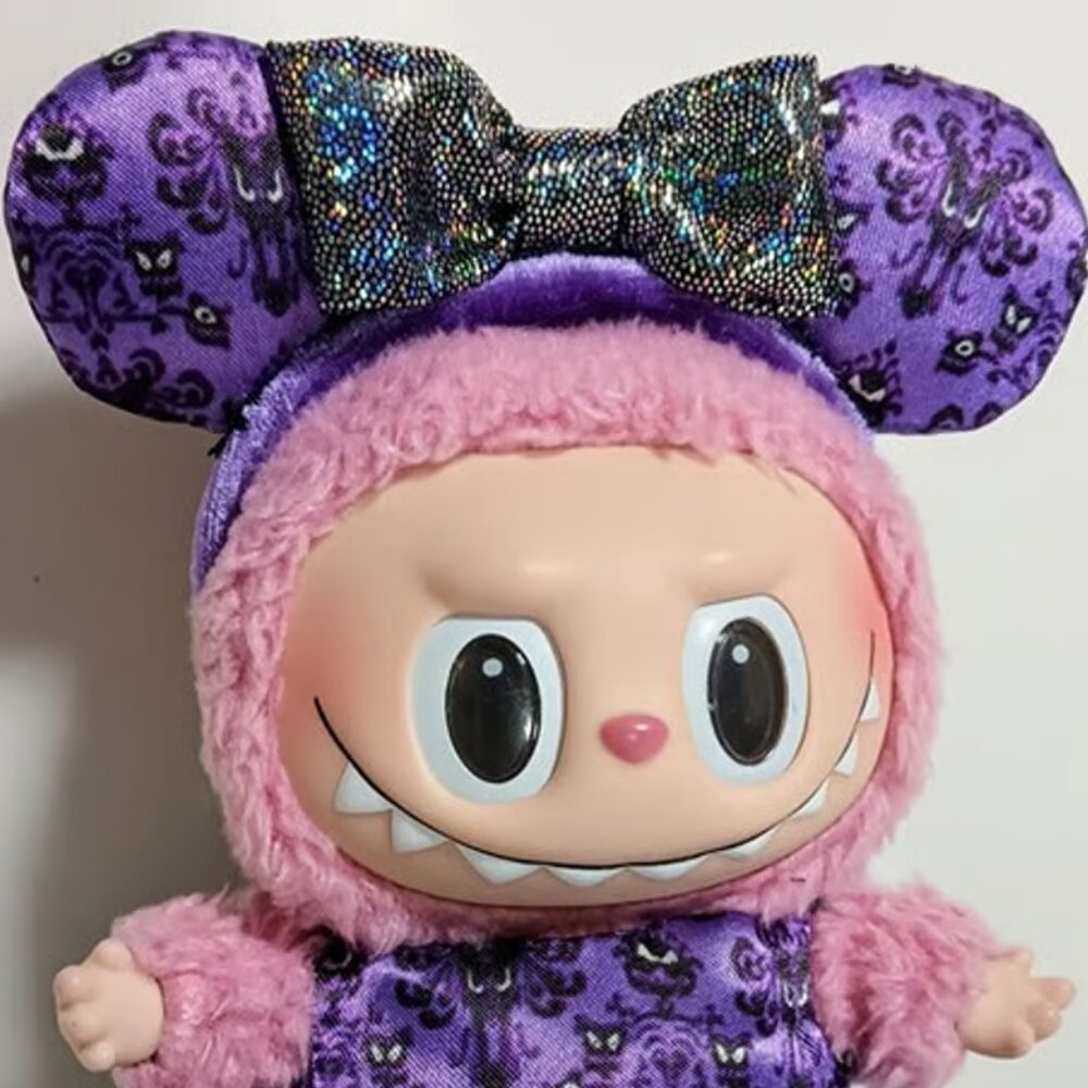 Custom Made Disney Haunted Mansion Wallpaper Minnie Ears that Fit Labubu